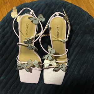 Lemonade Aisha Shoe Lavender Size 10 Butterfly Strapy Stiletto